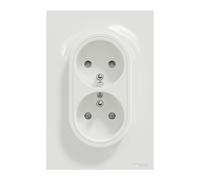 Schneider Electric – Prise de courant Odace 2P+T double 1 poste Noir