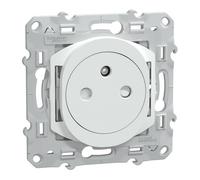 Schneider Electric Prise de courant Ovalis – 2P+T 16A – Bornes automatiques – Blanc