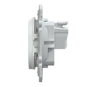 Prise de courant Ovalis - 2P+T 16A - Bornes automatiques - Blanc