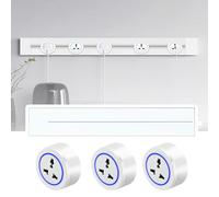 Prise De Courant pour Rail - Adaptateur Rond International, 8 000 W, Adaptateur à LumièRe Bleue, Robuste, DéTachable, Facile à Connecter à L'Alimentation White-50cm