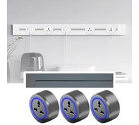 Prise De Courant pour Rail - Adaptateur Rond International, 8 000 W, Adaptateur à LumièRe Bleue, Robuste, DéTachable, Facile à Connecter à L'Alimentation Grey-50cm