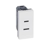 Prise de courant sans terre standard US Mosaic 1 module blanc LEGRAND 077503