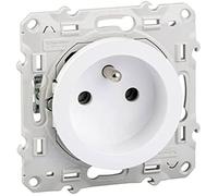 Prise de courant - SCHNEIDER ELECTRIC - Odace - 2P+T - Blanc - 2 connexions rapides