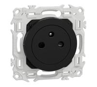 Prise de courant - SCHNEIDER - Odace - Affleurante - Noire - Certifiée NF