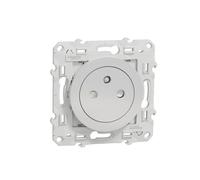 Schneider Electric – Prise de courant Odace S530052 2P+T affleurante Alu connexion rapide