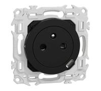 Prise de courant - SCHNEIDER - Odace - Chargeur USB-C 18W - Affleurante - Noir onyx