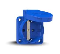 Prise de courant semi-encastrée PCE 105-0bw IP44 bleu