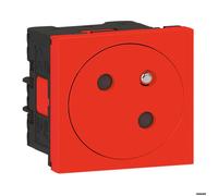 Prise de courant surface 2P+T MOSAIC 2 modules rouge - LEGRAND - 077118L