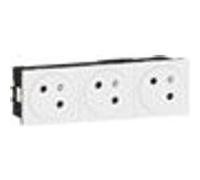 Prise de courant surface 2P+T MOSAIC raccordement latéral 6 modules - LEGRAND - 077143L n.c. G