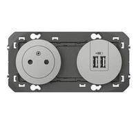 Prise de courant Surface et Module de charge USB Dooxie - Type A - 3A - Alu G