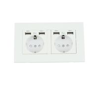 Prise De Courant Usb 16a, Type De Panneau D'alimentation 4 Interfaces Usb, Double Cadre Mural 4 Prises Usb, Prise Ue