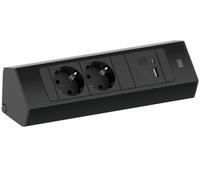 Prise De Cuisine Casia Double Prise D'Angle Prise Combinée USB A & C Noir