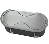 Prise de Cuisine Eight 2-fach Prise Encastrée Cuisine Inox Prise Multiple