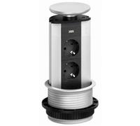 Prise de Cuisine Evoline Port 2-fach Encastrée Bureau USB A Rétractable
