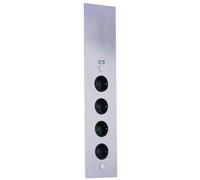 Prise de Cuisine Riva 4-fach Courant D'Angle Acier Inox Prise Multiple 542215