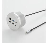 Prise de distribution de câble multimédia avec USB-C, HDMI et RJ45 (0,3 m)