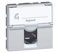 PRISE RJ45 C6A STP MOSAIC 2 MODULES ALU LEGRAND 079476