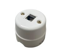 Prise De Données RJ45 Cat.6 Écran FTP En Céramique Blanc Vintage Fanton 84020