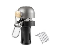 Prise de guidon de vélo en acier fortement allié 2026 avec fonction d'avertissement puissante pour une conduite sûre plus facile que les accessoires robustes (argent, 5 x 4 x 3 cm)