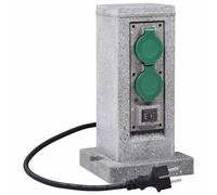 vidaXL Prise de jardin avec pilier de capteur crépusculaire Plastique G