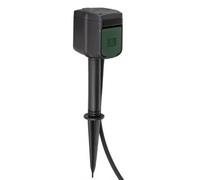 Prise de jardin connectée - BRENNENSTUHL - Modèle avec piquet - 2 prises - Noir et vert - 40m portée