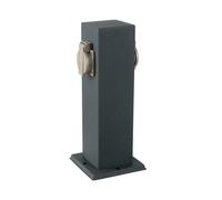 Prise de jardin double V-tac VT-1155-2 8820-gris foncé