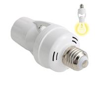 Prise de lumière à capteur de mouvement - E27 Screw In Infrared Radar Sensor Lamp Holder | Adaptateur d'ampoule intelligent pour la maison, le porche, le garage, la base, la porte , l'entrée