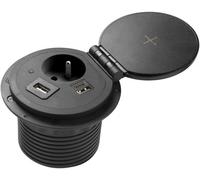 Prise De Meuble Charger Plus, Chargeur À Induction 5 W, Usb-A/Hdmi/Rj-45, Profil Extra Plat, Idéal Pour Les Bureaux Et Les Plans De Travail De Cuisine[DYB983736]