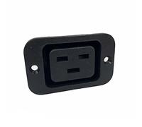 Prise de panneau d'alimentation IEC 320 C19 femelle montage sur panneau/mur 16 A 250 V, couleur noire
