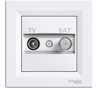 Prise de passage TV-SAT (8dB) avec cadre, blanc Schneider Asfora EPH3400321