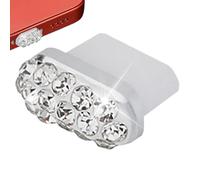 Prise de port de charge à l'épreuve de la poussière, prise anti-poussière du port de charge | Couvercle anti-poussière avec breloque pour strass à l'épreuve de la poussière | Bouchons antipoussière