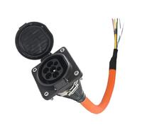 Prise de Recharge EV EVSE Type 2 mâle 63 A triphasée 40 KW avec câble de 0,5 m for véhicule IEC 62196-2 Type 2 Prise latérale(16A 1P 3.5KW 0.5M)