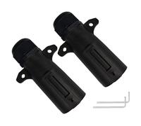 Prise de remorque 7 broches,2 Pièces Connecteur De Harnais De Câblage Pour Éclairage VR - Adaptateur Robuste Pour Signalisation Ferme Garage Camping Paysage Tractage Véhicule Camion