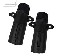 Prise de Remorque Camion - 2 Pièces Fiche Attelage 7 Broches Étanche Pour Camping-Car,Adaptateur Robuste Pour Signalisation Ferme Garage Camping Paysage Tractage Véhicule Camion