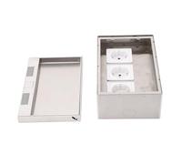 Prise de Sol 3 Compartiments, Prise de Sol Encastrée 4000W 16A Prise de Sol Encastrée en Acier Inoxydable Prise de Sol, pour Cuisine Salon Bureau