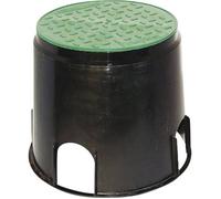 Prise de sol à encastrer - HEITRONIC - 21036 - Noir/Vert - Plastique - Charge 150 kg