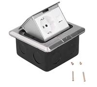 Prise de Sol Etanche, Prise Intégrée avec Outil D'installation Prise de Terre AC 250 V avec Construction en Acier Inoxydable Pouvant être Mise à la Terre Boîte de Prise électrique au Sol Escamotabl