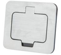 Prise de sol étanche rectangulaire - PROTEC - 2P+T - 16A - IP55 - Alu brossé