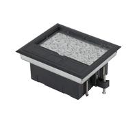 Prise de sol pour réservoir de sol, boîte de prise encastrable au sol, 4/6/8 compartiments, prises de plain-pied, prises encastrées, inserts optionnels à monter soi-même (petit)