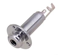 Prise de sortie stéréo pour guitare électrique acoustique 6,35 mm 6,35 mm 1/4" Connecteur de montage en laiton avec vis d'installation (argenté)