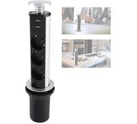 Prise de table - YIKXIULF - Bloc 4 Prises escamotables - 4 prises + 2 USB - 3500 W - Design moderne