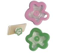 Prise de téléphone 2pcs Universal Expanspanding Flower Pocket Mobile Phone Stand and Grip avec Un Haut swappable pour Les téléphones Tablets Green.