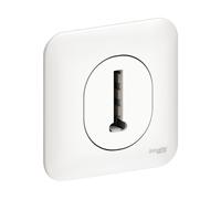 Prise de téléphone en T encastrable - 8 broches - SCHNEIDER Ovalis - blanc