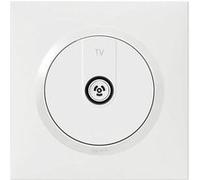 Legrand 600751 Prise TV étoile blindée dooxie one livrée avec plaque carrée blanche et griffes