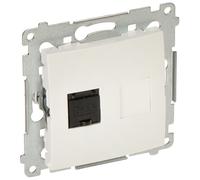 Simon 54 Prise d'ordinateur simple RJ45 cat.6 avec ouverture blanche D61.01/11
