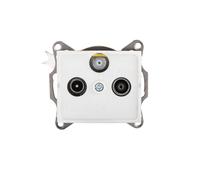 Prise de terminal RTV-SAT LOGI blanche Kanlux 25103