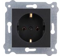 Prise de terre Schuko 2P+E noir métallique 237/14E EXEN