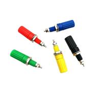 Prise de Test Terminal 4mm, Poste de Liaison for Haut-Parleur, fiche Banane 4mm, Adaptateur de Conversion de sonde de Test, 5 pièces/lot(Green 5PCS)