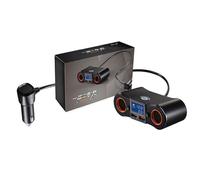 Prise de voiture avec moniteur Outil de charge rapide Multifonctionnel Adaptateur d'alimentation de voiture Mobile pour adaptateur d'alimentation électronique avec affichage en temps réel Briquets