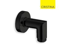 Prise d'eau laiton ronde chromé noir brossé Hydrothérapie - CRISTINA ONDYNA PD46375